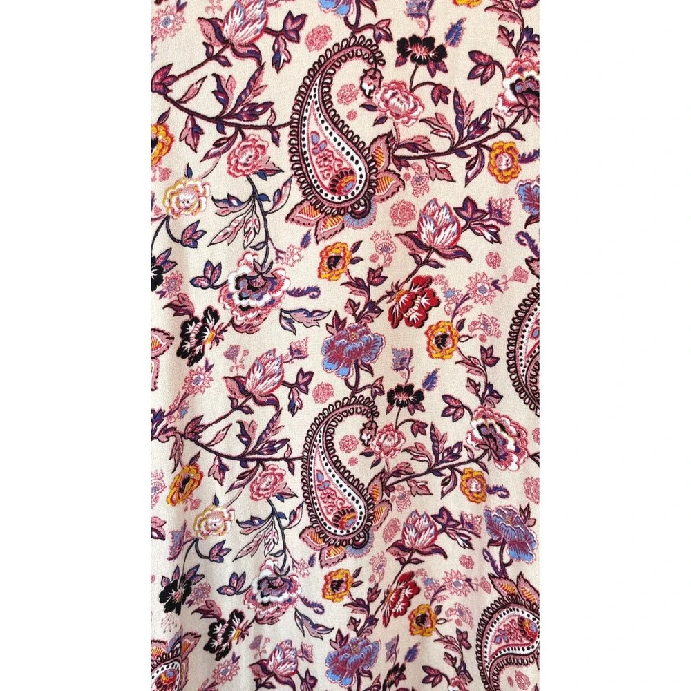 Artesia Paisley Floral Kimono XL/XXL Red Pink Boho Hippie Gypsy Eclectic Artsy